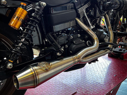 2-into-1 4.5in. Big Bore Exhaust - Stainless Steel. Fits Dyna 2006-2017