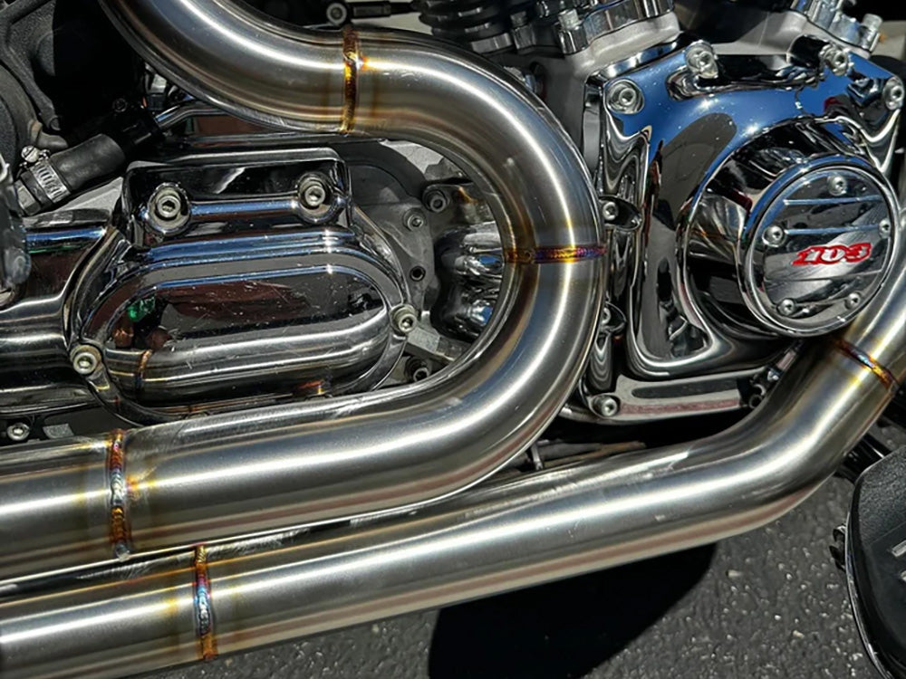 2-into-1 Full Length Exhaust - Stainless Steel. Fits Touring 1995-2016