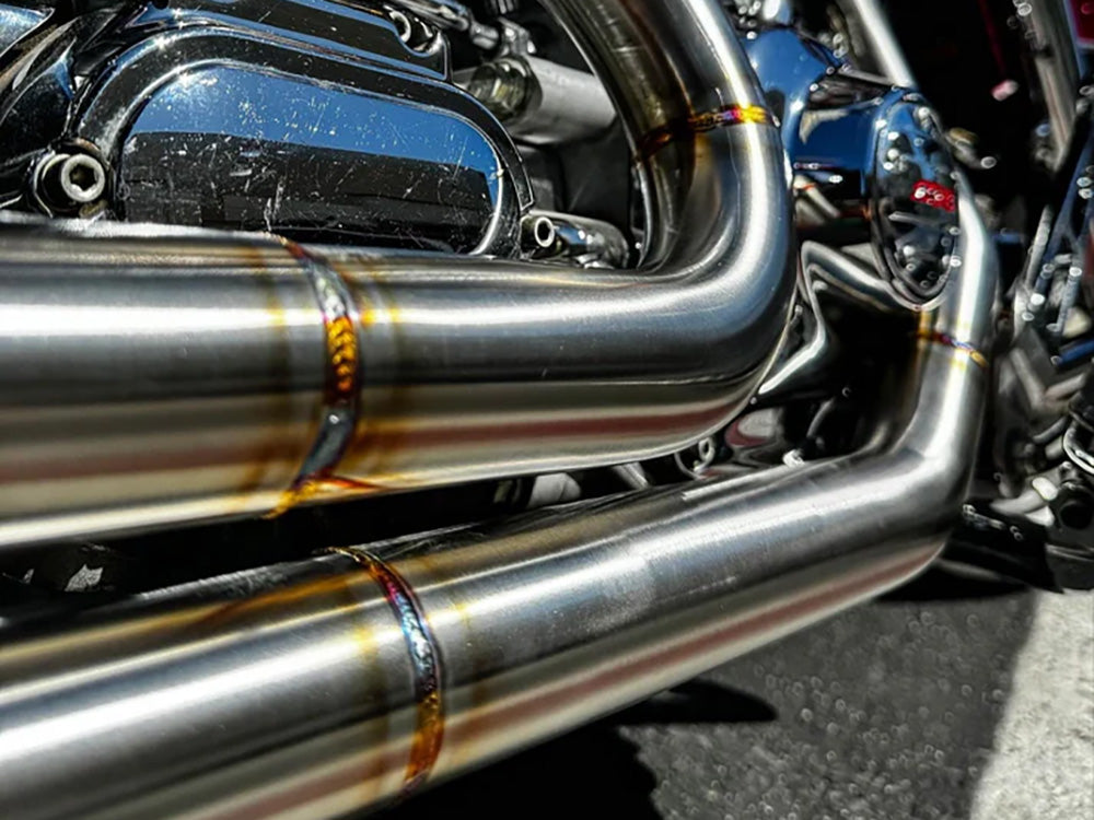 2-into-1 Full Length Exhaust - Stainless Steel. Fits Touring 1995-2016