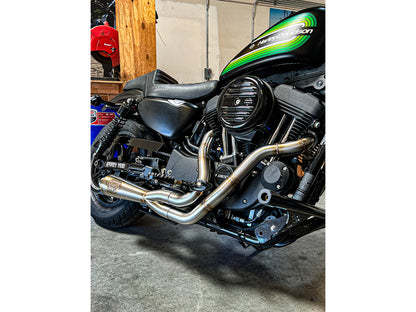 2-into-1 LaneSplitter Exhaust - Stainless Steel. Fits Sportster 2014-2021