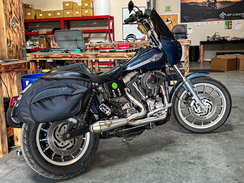 2-into-1 LaneSplitter Exhaust - Stainless Steel. Fits Dyna 1999-2005