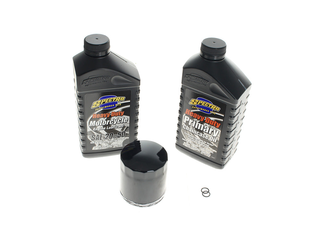 Oil Change Service Kit with Premium Heavy Duty Engine Oil. Fits Sportster 1984-2021