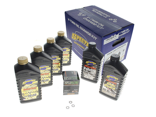 Oil Change Service Kit with Synthetic Heavy Duty Engine Oil. Fits Twin Cam 1999-2017
