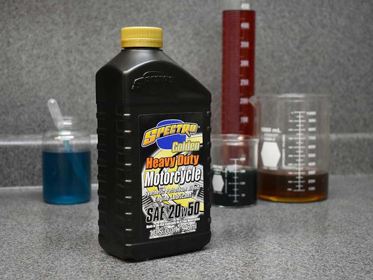 Heavy Duty Golden Semi-Synthetic Engine Oil. 20w50 1 Quart Bottle (946ml). Fits Big Twin 1984up.