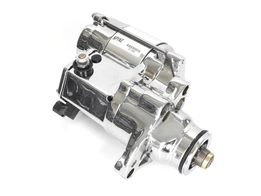 1.4kw Starter Motor - Chrome. Fits Softail 2007-2017, Dyna 2006-2017 & Touring 2007-2016.