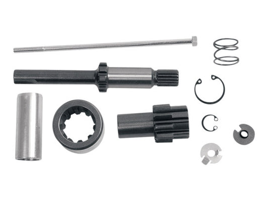 Starter Jackshaft Assembly with 10 Tooth Pinion Gear For OEM 102 Tooth Starter Ring. Fits Dyna 1994-2005, Softail 1994-2006, Touring 1994-2006 & FXR 1994