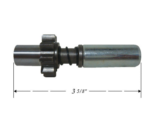 Starter Jackshaft Assembly & Pinion Gear. Fits Softail, FXR & Dyna with 3in. Open Belt Drive