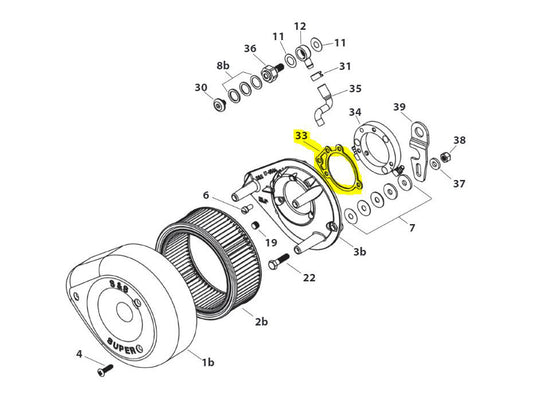 Air Filter Backplate Gasket - Pack 10. Fits S&S E or G Carburettor.