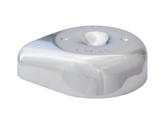 Teardrop Air Cleaner Cover - Chrome. Fits S&S Stealth Air Cleaners.