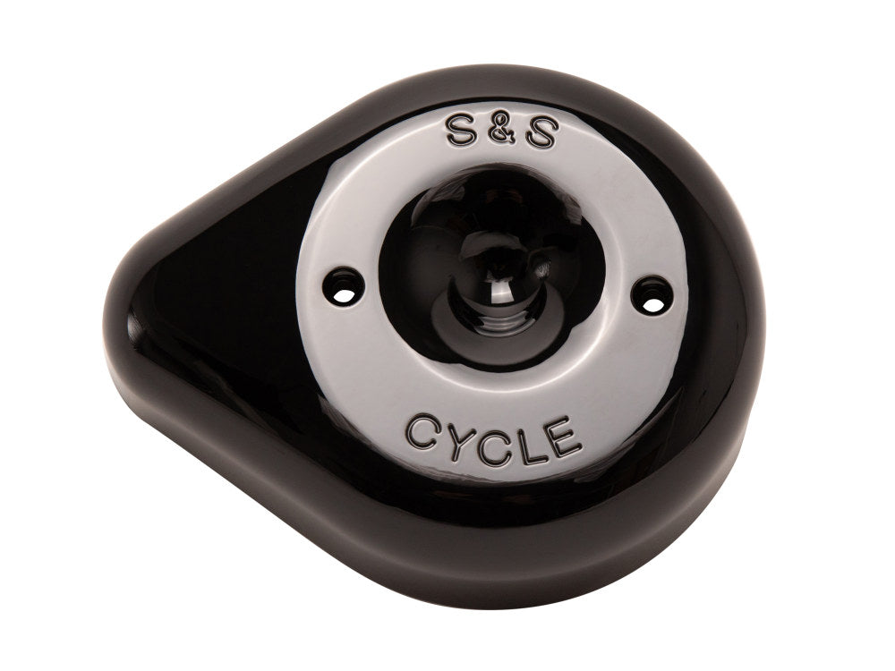 Teardrop Air Cleaner Cover - Black. Fits S&S Stealth Air Cleaners.