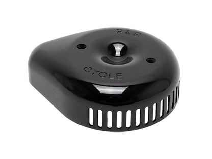 Slasher Teardrop Air Cleaner Cover - Black. Fits S&S Stealth Air Cleaners.