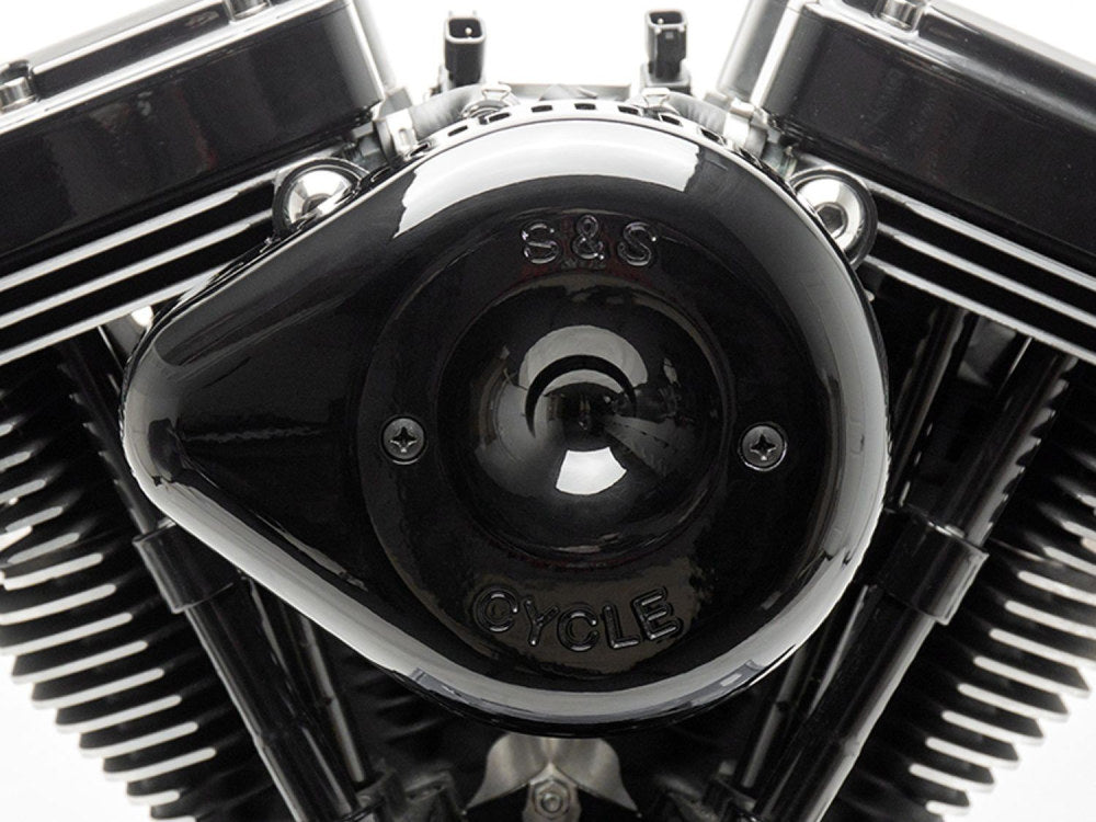 Slasher Teardrop Air Cleaner Cover - Black. Fits S&S Stealth Air Cleaners.