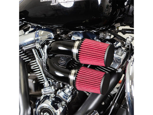 Tuned Induction Air Cleaner Kit - Gloss Black. Fits Touring 2017-2024 & Softail 2018-2024