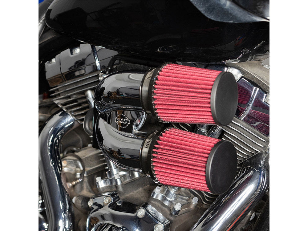 Tuned Induction Air Cleaner Kit - Chrome. Fits Touring 2008-2016, Softail 2016-2017, CVO Softail 2011-2017 & Dyna Low Rider S 2016-2017 with Throttle-by-Wire