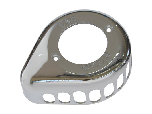 Stinger Teardrop Air Cleaner Cover - Chrome. Fits S&S Stealth Air Cleaners.