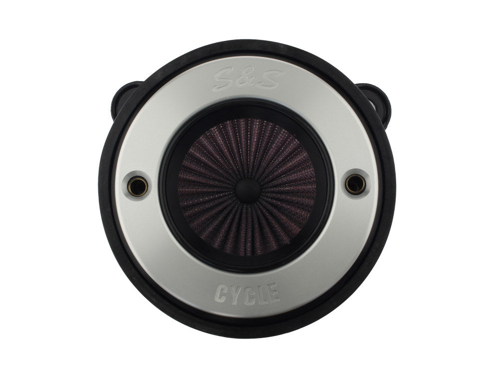 Air Stinger Stealth Air Cleaner Kit - Brushed S&S Ring. Fits Big Twins 1993-2017 with CV Carb or Cable Operated Delphi EFI.