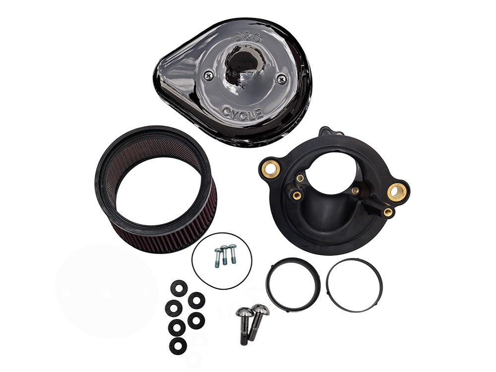 +1 Inch Mini Teardrop Air Cleaner Kit - Lava. Fits CVO Touring 2023up, Street Glide & Road Glide 2024up, Touring 2025up & Softail 2025up with Stock 58mm, SE 64mm or SE 68mm Throttle Body