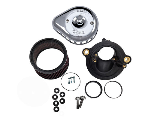 +1 Inch Mini Teardrop Air Cleaner Kit - Chrome. Fits CVO Touring 2023up, Street Glide & Road Glide 2024up, Touring 2025up & Softail 2025up with Stock 58mm, SE 64mm or SE 68mm Throttle Body