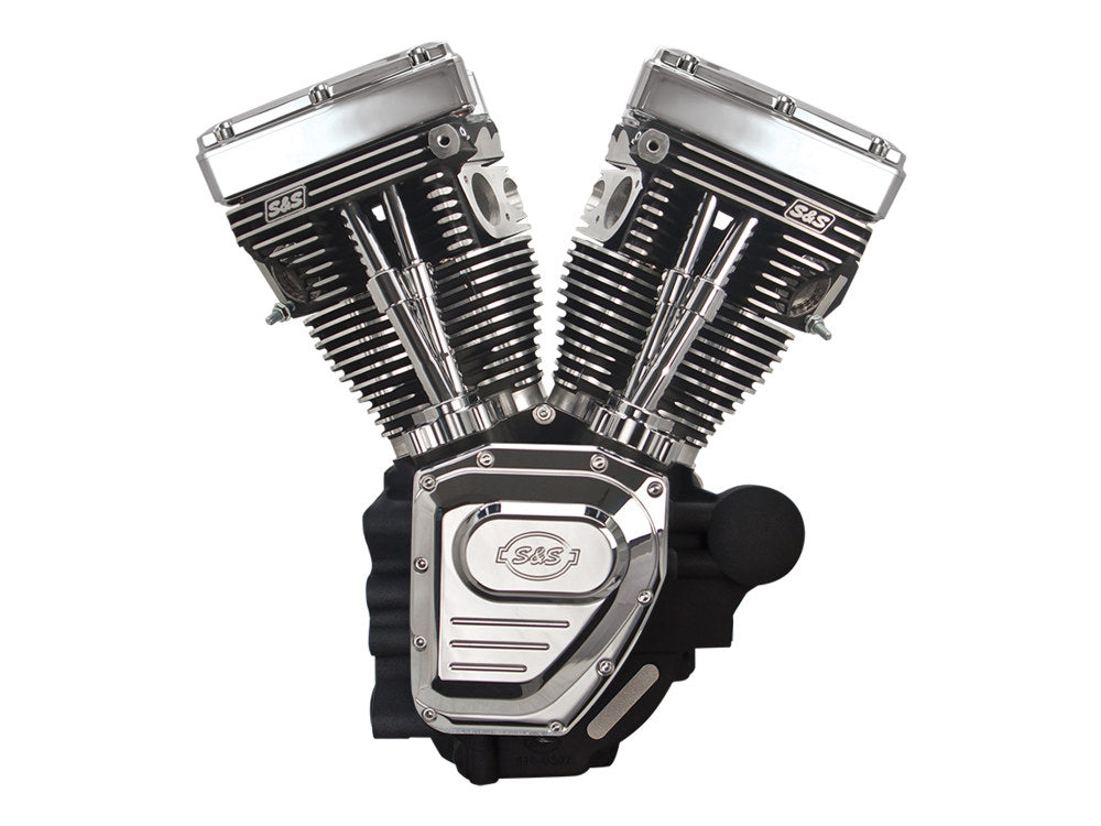 111ci Twin Cam Engine - Black with Chrome Covers. Fits Dyna 2006-2017 & Touring 2007-2016
