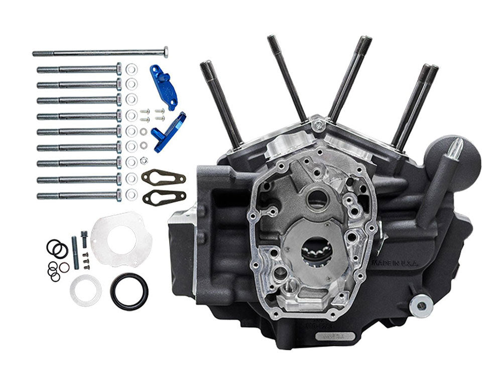 Crankcase Assembly with 4-1/2in. Bore - Black. Fits Touring 2017up