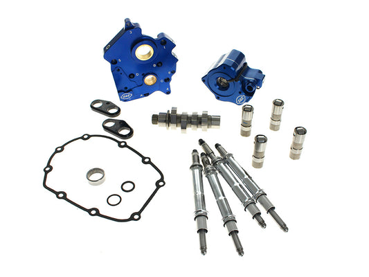 Cam Chest Kit with HPT496 Chain Drive Camshaft & Chrome Pushrod Covers. Fits Touring 2017up & Softail 2018up with Oil Cooled Engines
