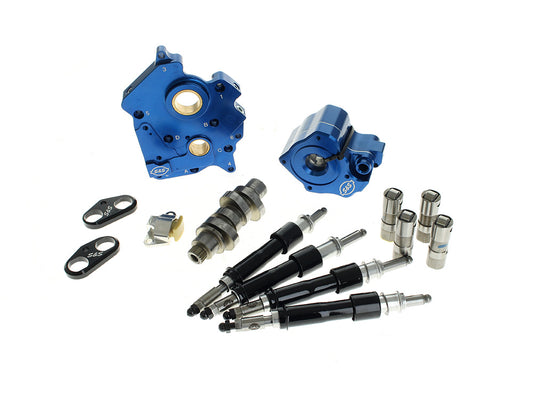 Cam Chest Kit with HPT496 Chain Drive Camshaft & Black Pushrod Covers. Fits Touring 2017up & Softail 2018up with Oil Cooled Engines