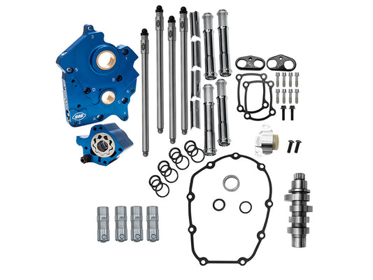 Cam Chest Kit with HPT542 Chain Drive Camshaft & Chrome Pushrod Covers. Fits Gen 2 Milwaukee-Eight Softail 2025up with Oil Cooled Engine