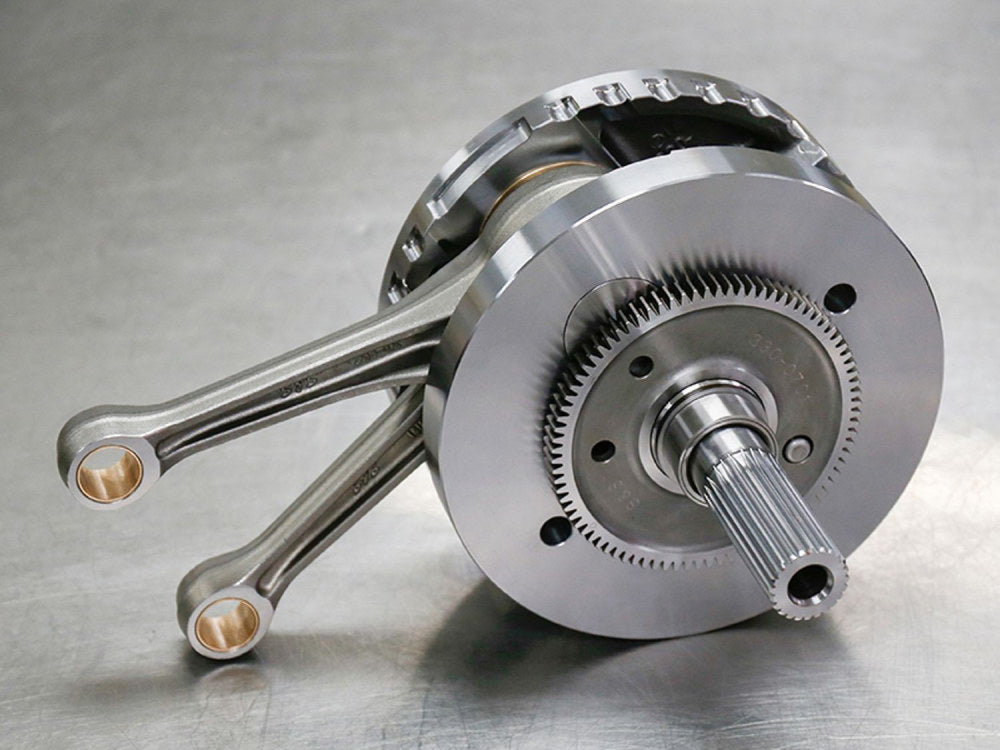131/136ci, 4-5/8in. Stroker Flywheel Assembly. Fits 107/114/117ci Milwaukee-Eight 2017up when using S&S 4.250 Big Bore Cylinders.