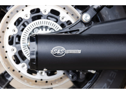 Grand National 2-into-1 Exhaust - Black with Black End Cap. Fits Indian Scout 2015-2024