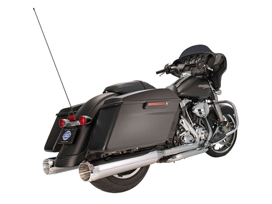 4-1/2in. Mk45 Slip-On Mufflers - Chrome with Chrome Thruster End Caps. Fits Touring 1995-2016.