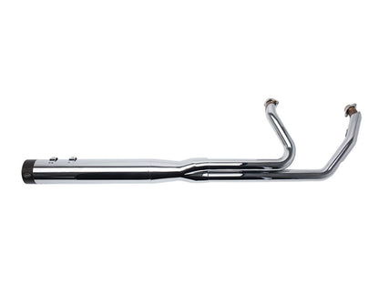 2-into-1 Sidewinder Exhaust - Chrome with Black End Cap. Fits Touring 2017up.