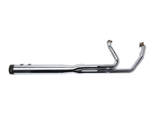 2-into-1 Sidewinder Exhaust - Chrome with Black End Cap. Fits Touring 2017up.