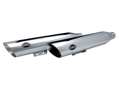 3-1/2in. Slash Cut Slip-On Mufflers - Chrome. Fits Heritage Classic 2018-2024 & Deluxe 2018-2020