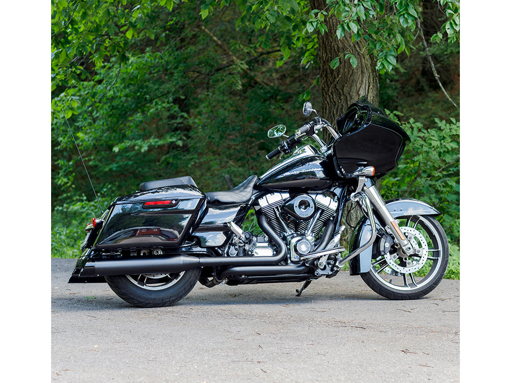 4-1/2in. Mk45 Slip-On Mufflers - Black with Black Cutlass End Caps. Fits Touring 1995-2016.