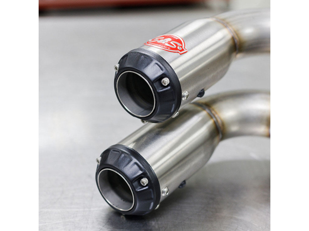 Power Tune XTO UTV Exhaust - Stainless Steel with Race Muffler. Fits Polaris RZR Turbo 2016up.