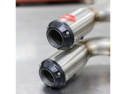 Power Tune XTO UTV Exhaust - Stainless Steel with Race Muffler. Fits Polaris RZR Turbo 2016up.