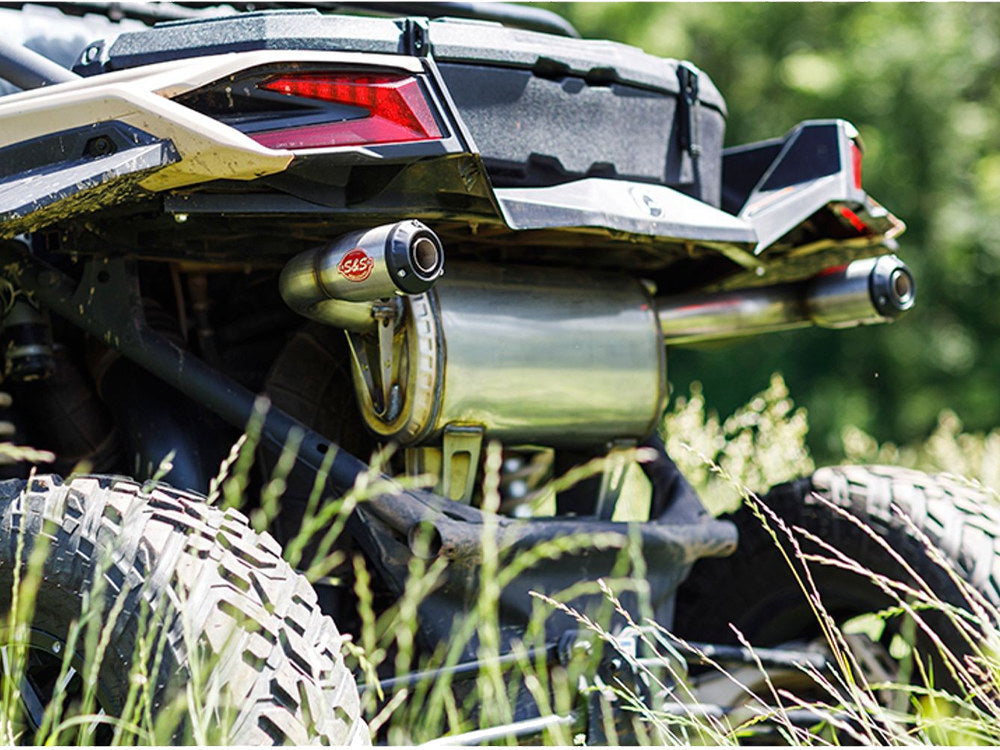 Power Tune XTO UTV Exhaust - Stainless Steel with Race Muffler. Fits Can-am Maverick X3 2017up