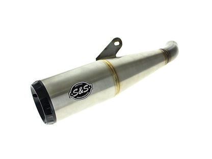4in. Grand National Slip-On Muffler - Stainless Steel with Black End Cap. Fits X500 2023up