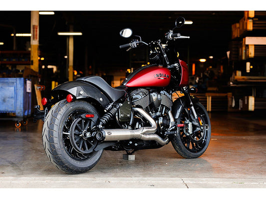 Qualifier 2-into-1 Exhaust - Stainless Steel. Fits Indian Cruiser 2022up