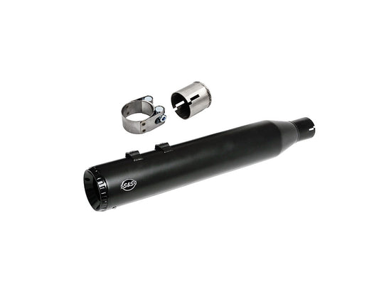 Swindler 2-into-1 4.5in. Muffler Kit - Black with Black End Cap. Fits Touring 2017up