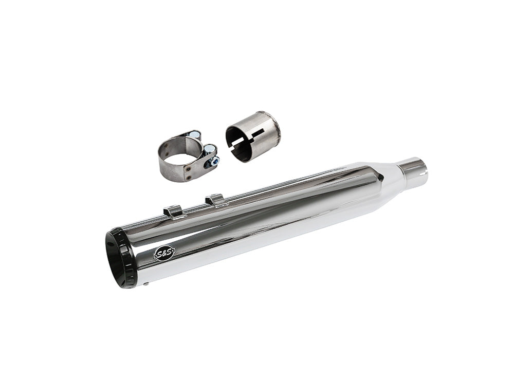 Swindler 2-into-1 4.5in. Muffler Kit - Chrome with Black End Cap. Fits Touring 2017up