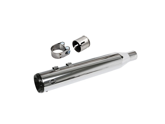 Swindler 2-into-1 4.5in. Muffler Kit - Chrome with Black End Cap. Fits Touring 2017up
