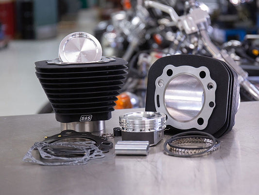 1200cc Big Bore Kit - Wrinkle Black. Fits Sportster 1986-2021 with 883cc Engine.