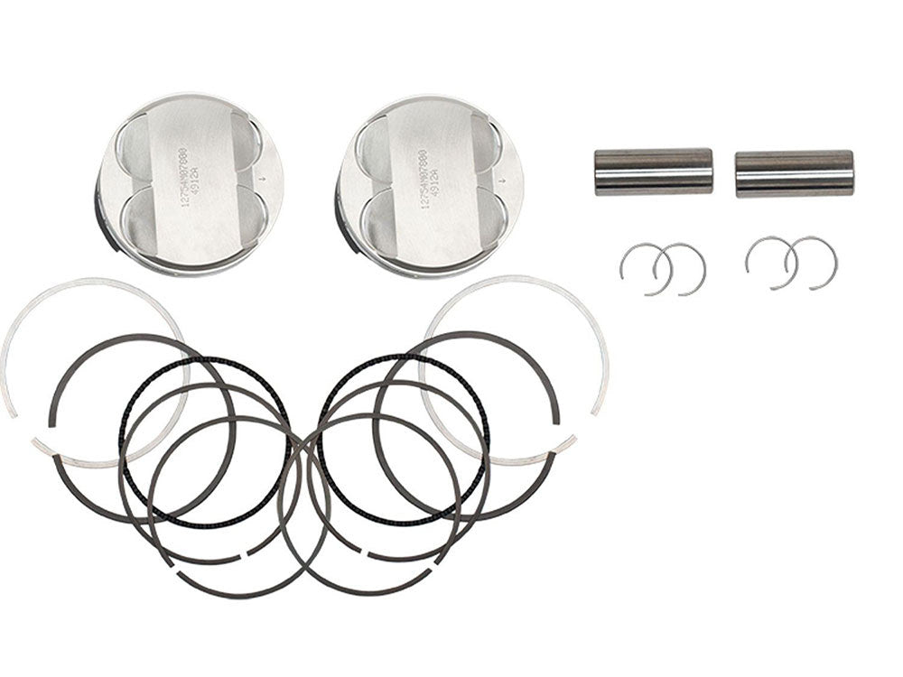 Std Dome Top Pistons with 11:1 Compression Ratio. Fits Royal Enfield 650 Twins 2019up