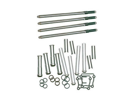 Standard Adjustable Pushrod Kit - Chrome. Fits Twin Cam 1999-2017.