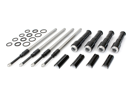 Quickee Adjustable Pushrod Kit - Black. Fits Milwaukee-Eight 2017up.