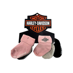 Harley-Davidson Baby Girl's 3-Pack Infant Socks