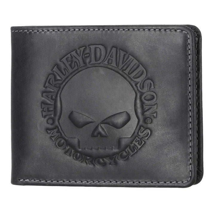 Harley-Davidson Leather Wallet - Willie G Skull - Black