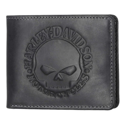 Harley-Davidson Leather Wallet - Willie G Skull - Black