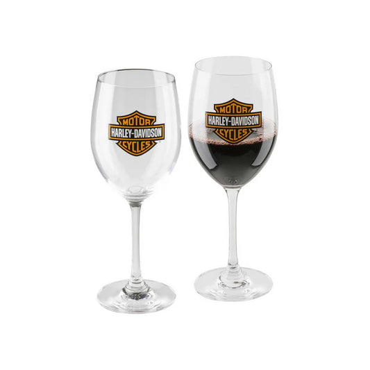 Harley-Davidson Bar & Shield Wine Glass Set